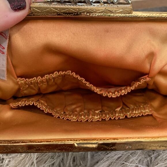 Vintage 1930's Jolles Made In Austria Floral Tapestry Evening Bag And Coin Purse - Picture 9 of 16